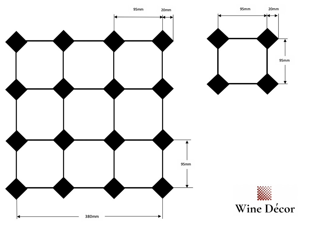 Wine Rack Customised Mahogany Colour |  Wine Décor.